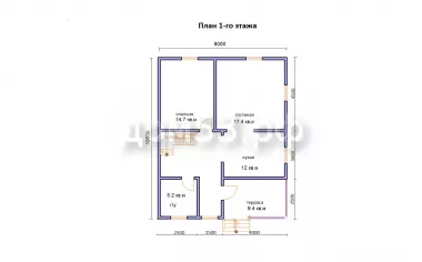 План 1-го этажа дома Д-99