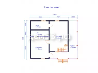 План 1-го этажа дома Д-94