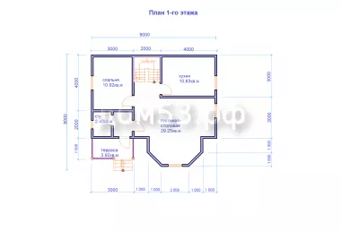 План 1-го этажа дома Д-108