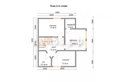 План 2-го этажа дома Д-81
