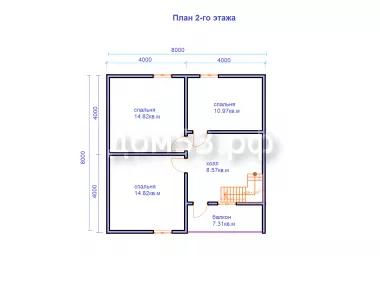 План 2-го этажа дома Д-94