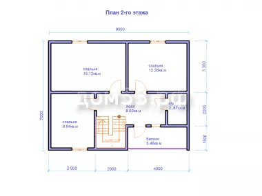 План 2-го этажа дома Д-106
