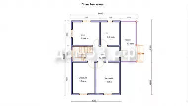 План 1-го этажа дома Д-111