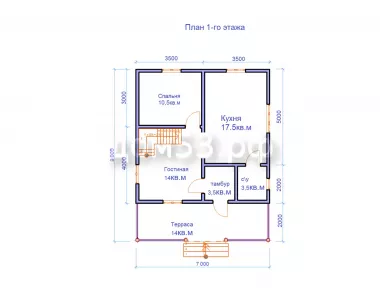 План 1-го этажа дома Д-126